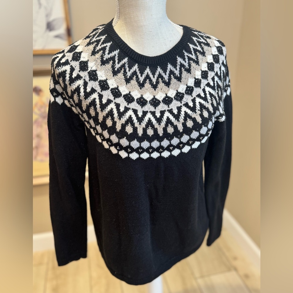 J. JILL Sparkly Crewneck Knit Sweater